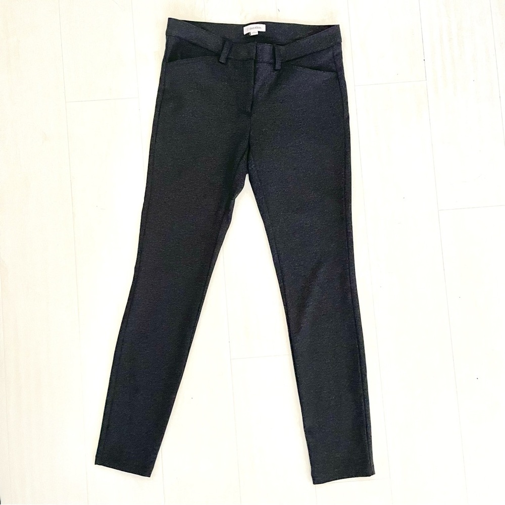 Calvin Klein Dress Trouser Pants  size Women’s 6 Stretch Pockets Charcoal Gray
